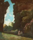 Park Scene with Ladies by French School, Oil on canvas, offered Jun 2015