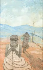 Sane Wadu, The Ghost, Oil on paper, signed at lower right