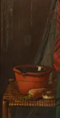 Milne Ramsey, Still Life with Red Pot, STILL LIFE WITH RED POT, oil on canvas