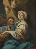 Achille Leonardi, Saint Cecilia, Oil on canvas