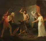 Thomas Buchanan Read, Allegory of Warfare, ALLEGORY OF WARFARE, oil on canvas