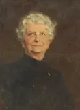 Hermann Hanatschek, Portrait of Woman in Black, Oil on canvas