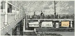 Jack Perlmutter, Above the Sands, Color lithograph