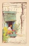 H. Winthrop Peirce, PLACE CHARLEMAGNE & PARIS and UNDER THE CHAPEL OF DU CLUNY: TWO WORKS, first; signed lower mat and titled verso, Second; color wood block print - First