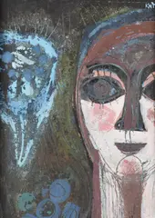 Thomas Knitch, Abstract Figure, Oil on board