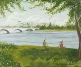 Calmenziel, View of the Lincoln Memorial from Across the Potomac River, Oil on canvas