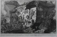 Giovanni Battista Piranesi, GRAND URNA DE PORFIDIO, autograph impression from Antichita Romane Vol III, plate XIX, Etching