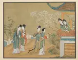 Anonymous, " Court Ladies", " General in Tent", Two ink and color on silk