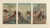 Utagawa Kunimasa, Battle Scene at Heijo in China, Color woodcut print on paper