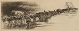Kerr Eby, The Artillery Train, Etching