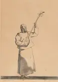 Cyrus Leroy Baldridge, Peking Minstrel, Etching