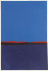 Carter Dreyfuss, Abstract Blue and Red, Color silkscreen
