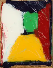 Norton Wisdom, Abstract, Oil on newsprint