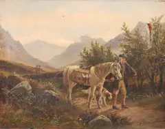 Albert Dunnington, Grouse Hunt, Oil on canvas