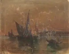 Y. Gianni, Venetian Scene, Oil on canvas