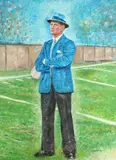 Gary Isabelle, Portrait of Tom Landry, Oil on canvas