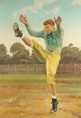 Henri Papaso, Portrait of Punter Number 24, Oil on board