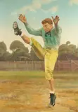 Henri Papaso, Portrait of Punter Number 24, Oil on board