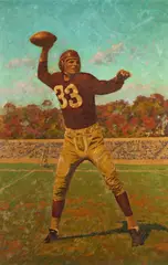 Portrait of Sammy Baugh by Garnet Jex, Oil on board, sold Sep 2015