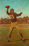 Garnet Jex, Portrait of Sammy Baugh, Oil on board