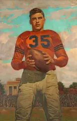 Portrait of Bullet "Bill" Dudley by Garnet Jex, Oil on board, sold Sep 2015