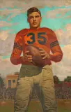 Garnet Jex, Portrait of Bullet "Bill" Dudley, Oil on board
