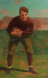Garnet Jex, Portrait of Bronislau "Bronko" Nagurski, Oil on board
