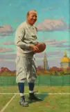 Garnet Jex, Portrait of Knute Rockne, Oil on board