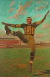 Garnet Jex, Portrait of Punter, Oil on board