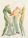 La Danse by Salvador Dalí, Color lithograph, sold Sep 2015