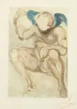 Purgatory Canto 15 from the Divine Comedy by Salvador Dalí, Color woodblock, sold Sep 2015