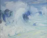 John Wentworth Russell, Warring Waters, Oil on canvas