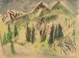 Robert Franklin Gates, Wild Country, Watercolor.