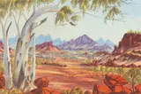 Benjamin Landara, Australian Landscape, Watercolor