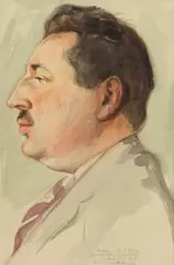 Hermann Struck, Portrait of Erich Cohn, Watercolor
