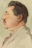 Hermann Struck, Portrait of Erich Cohn, Watercolor