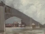 Charles Emmanuel Marks, Bridge at St, Accompanying eight works; oil on board