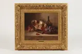 Still Life of Grapes by Alfred-Arthur Brunel de Neuville, Oil on canvas, sold Sep 2015