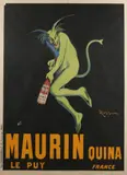 Leonetto Cappiello, Maurin Quina Le Puy France. color lithograph on linen