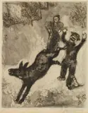 Marc Chagall, L'Àne Et le Chien, Etching.