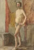 Standing Male Nude by Vladimir Aleksandrovich Serov, Oil on canvas, offered Sep 2015