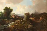 Edward H. Niemann, Picnic Along the River Bank, Oil on canvas