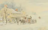 Joseph C. Claghorn, Holiday Travelers, Watercolor