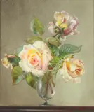 Cecil Kennedy, Roses, Oil on canvas