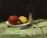 Irving Ramsey Wiles, Still Life with Fruit and Goblet