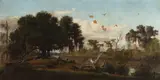 Everett B.D. Fabrino Julio, Goats Along the Bayou, Oil on canvas