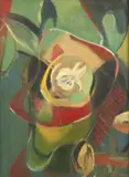 Mary Crump Bouldin, Abstract, Oil on board