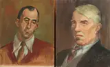 Mary Crump Bouldin, Portrait of a Man: Two Works, Oil on board