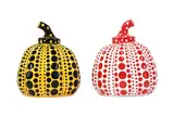 Untitled by Yayoi Kusama, painted cast resin in yellow and red, sold Apr 2023