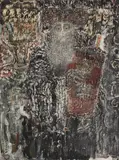 Zdzislaw Lachur, Untitled, mixed media on canvas laid down on board 60 x 44cm